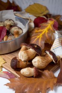 Close-up of food on table