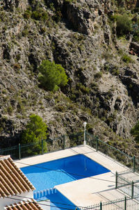 High angle view of swimming pool