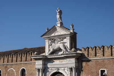 Low angle view of statue