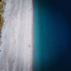 High angle view of beach