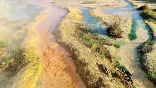 High angle view of beach