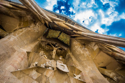 Low angle view of historic building against sky