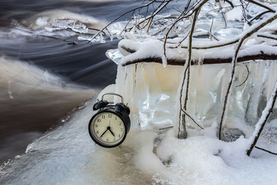 The time that shows that the cold month in january is in and ice is formed along the swedish river