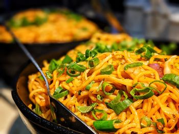Close-up of food served in plate
