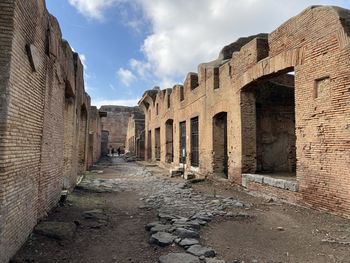 View of old ruins against sky