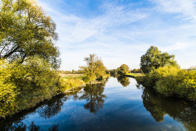 Scenic view of river against sky