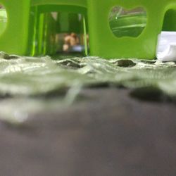 Surface level of water on table