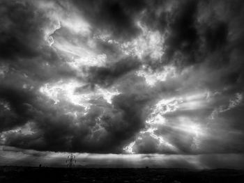 Low angle view of cloudy sky