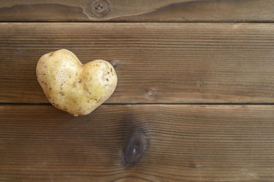 Close-up of heart shape on table