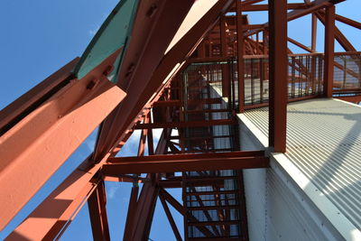 Low angle view of bridge against clear sky