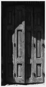 Closed door of old building