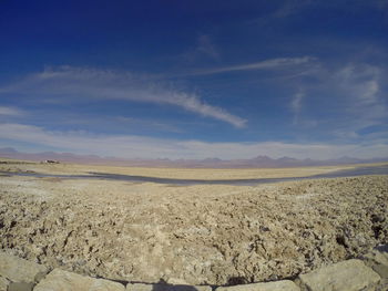 Scenic view of desert against sky