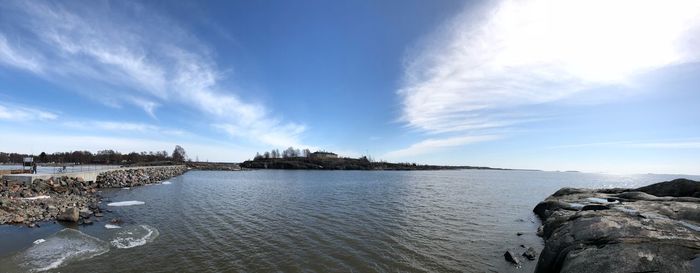 Scenic view of river against sky