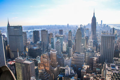 Aerial view of buildings in city