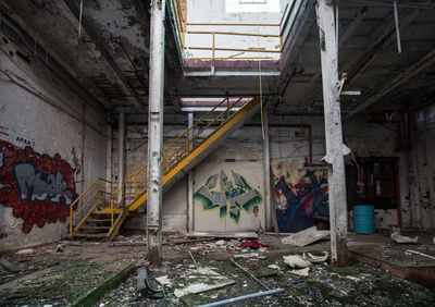 Interior of abandoned factory