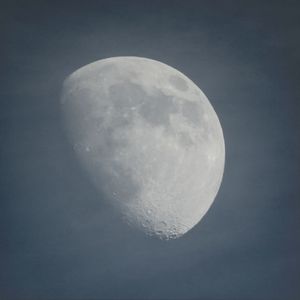 Low angle view of moon in sky