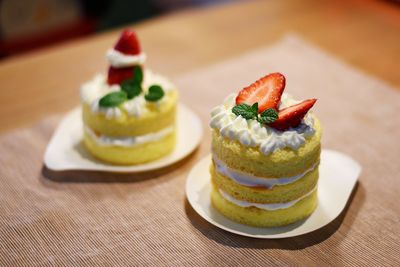 Close-up of cake on table