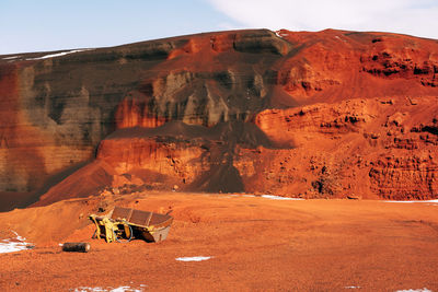 Rock formations on landscape