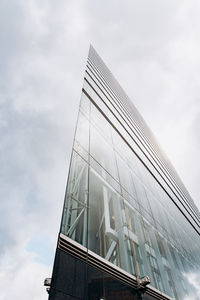 Low angle view of modern building against sky