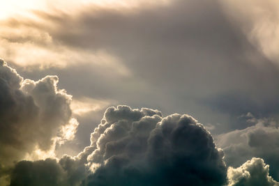 Low angle view of clouds in sky