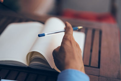 Close-up of man working