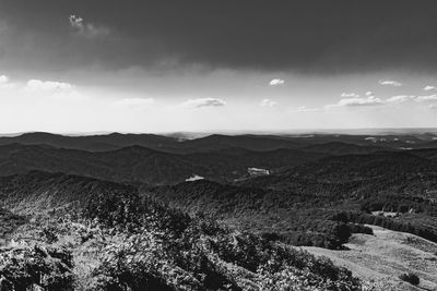 Scenic view of dramatic landscape against sky