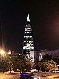 Illuminated city at night