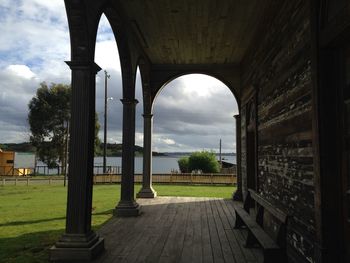 View of building against cloudy sky