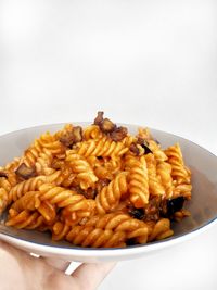 Close-up of noodles in bowl