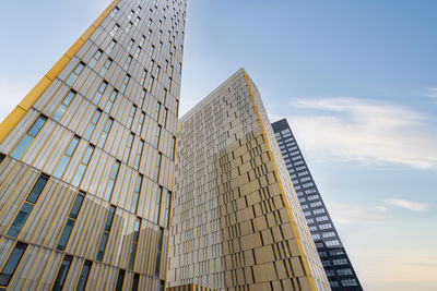 Low angle view of skyscraper against sky