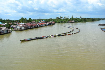 Scenic view of river against sky