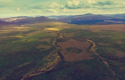 Aerial view of landscape against sky