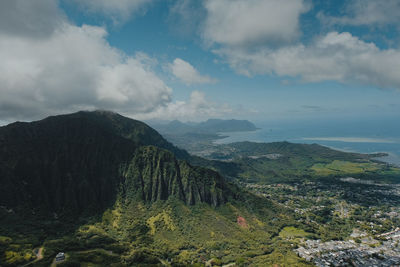 Koolau mountain range, oahu, hawaii