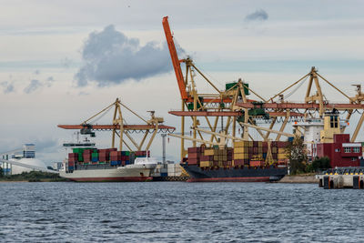 Cranes at commercial dock