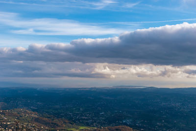 Aerial view of clouds over landscape