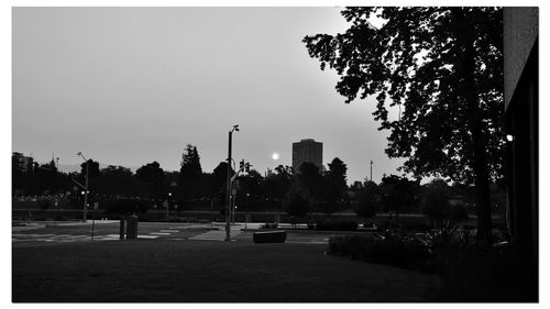 City street against clear sky