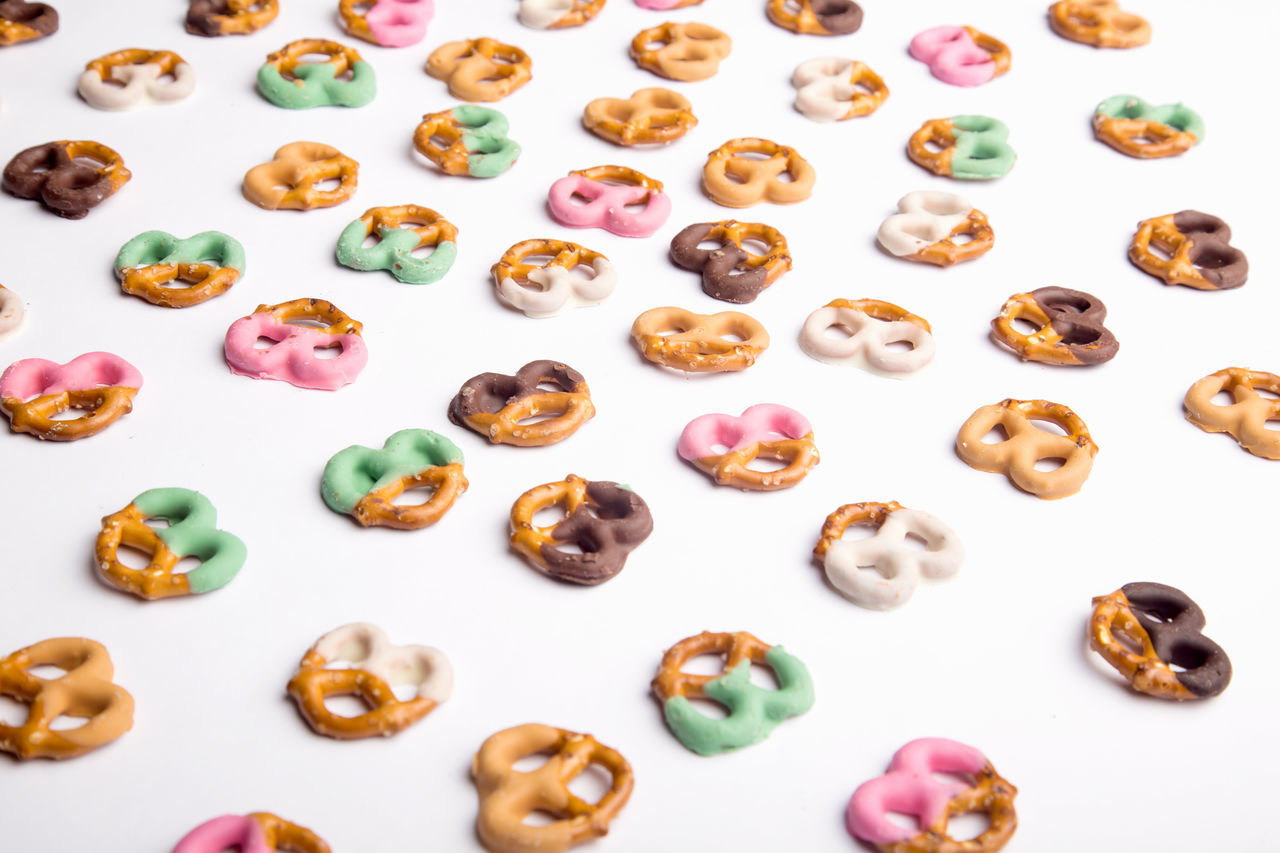 Colorful pretzels