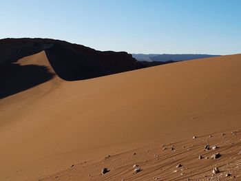 Scenic view of atacama desert against clear sky