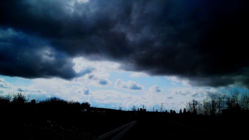 Dramatic sky over landscape