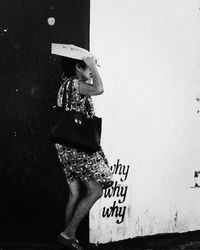 Close-up of woman standing in pond