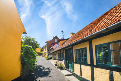 Panoramic view of buildings in city against sky