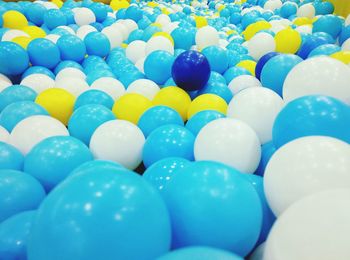 Full frame shot of multi colored balls in swimming pool