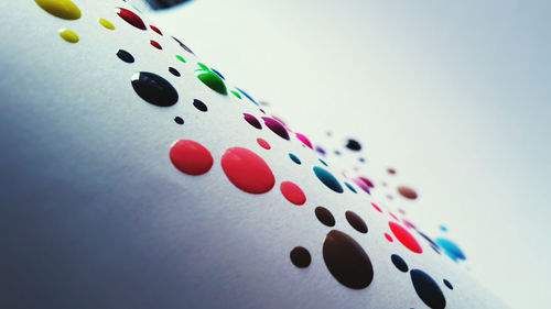 Close-up of paint drops