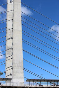 Low angle view of bridge against sky