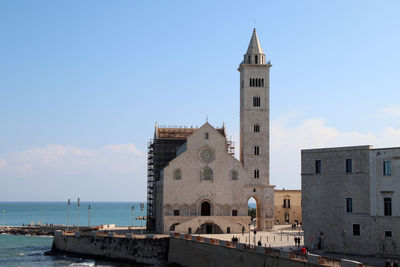 The cathedral of san nicola pellegrino,  and palazzo torres, the headquarters of the court