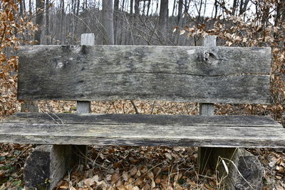 Close-up of old wooden fence