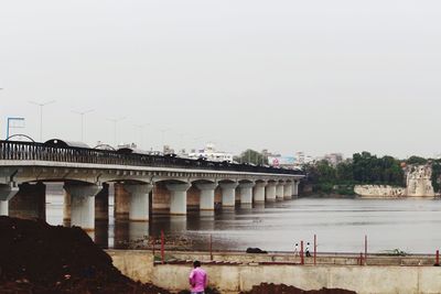 View of bridge over river