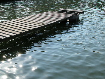 High angle view of lake