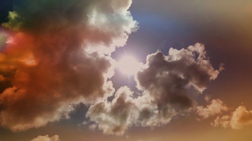 Low angle view of cloudy sky