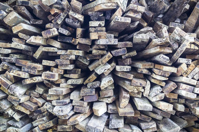 Full frame shot of logs